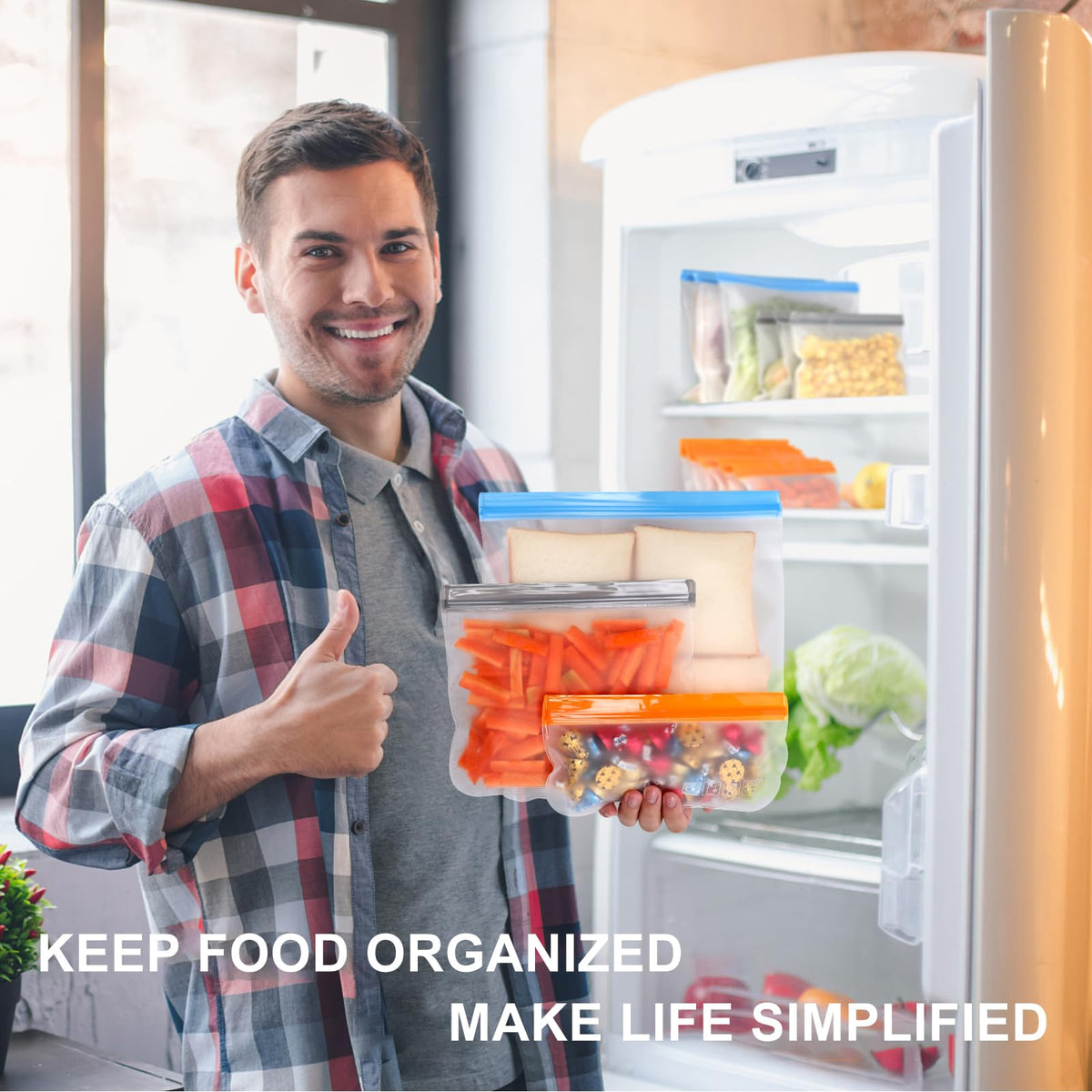 Lerine BPA-free gallon bags provide safe freezer storage for foods.