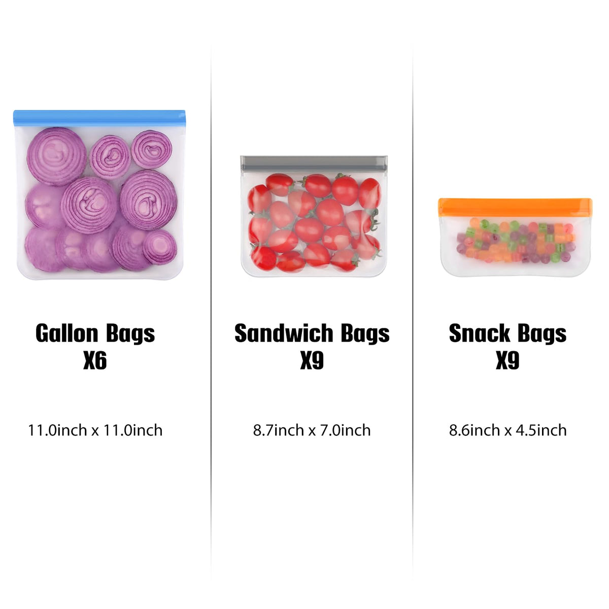 Lerine gallon bags versatile for marinating, storing, and organizing.