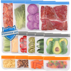 Lerine multicolor reusable bags pack for organized kitchen storage