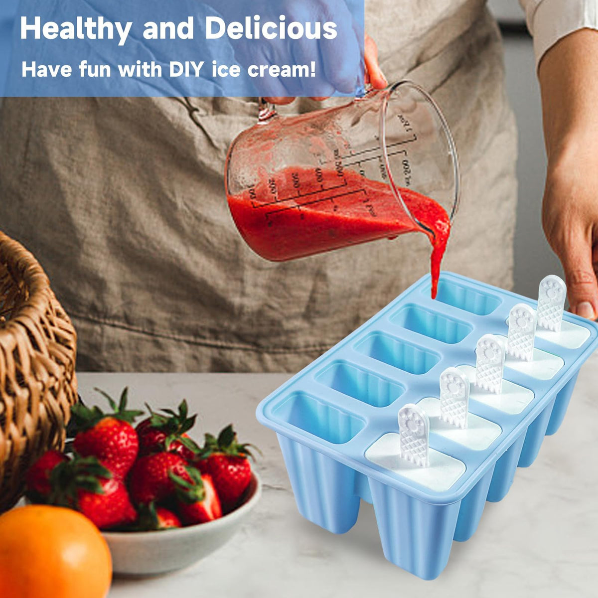 Lerryone durable, temperature-resistant molds for freezer to fridge use.
