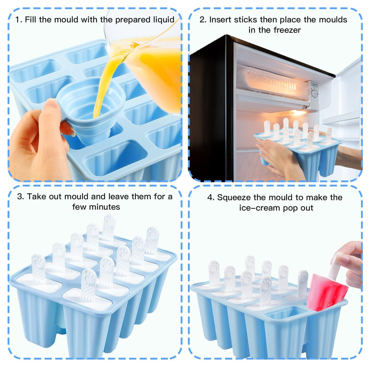 Lerryone fruit-juice yogurt pops for customizable healthy snacks.