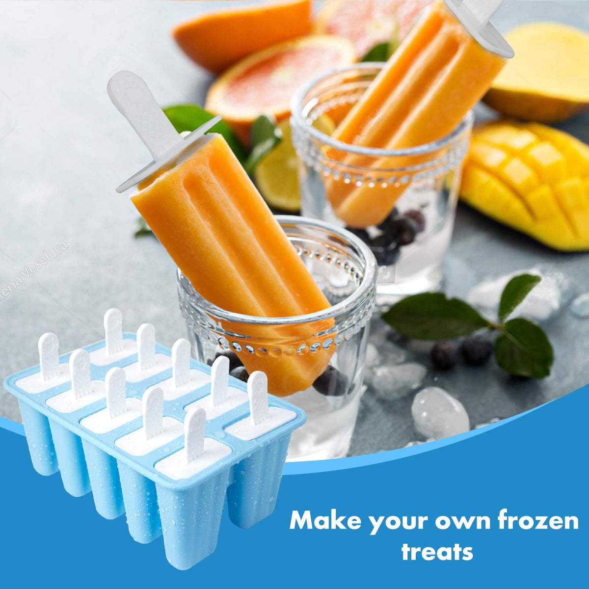 Lerryone silicone popsicle sticks with textured grips for easy handling.