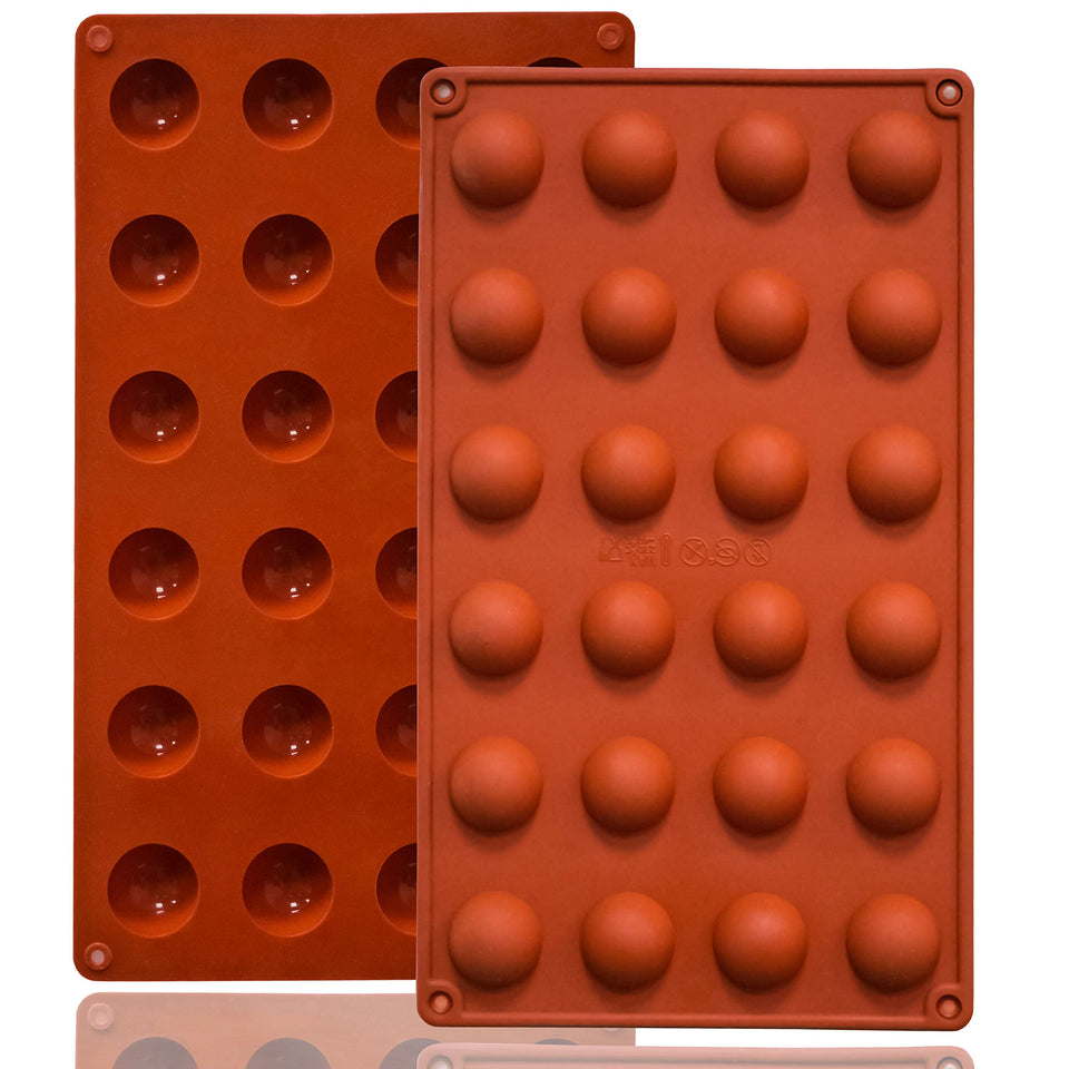 Lerykin mini 24-cavity semi-sphere mold top view for even release