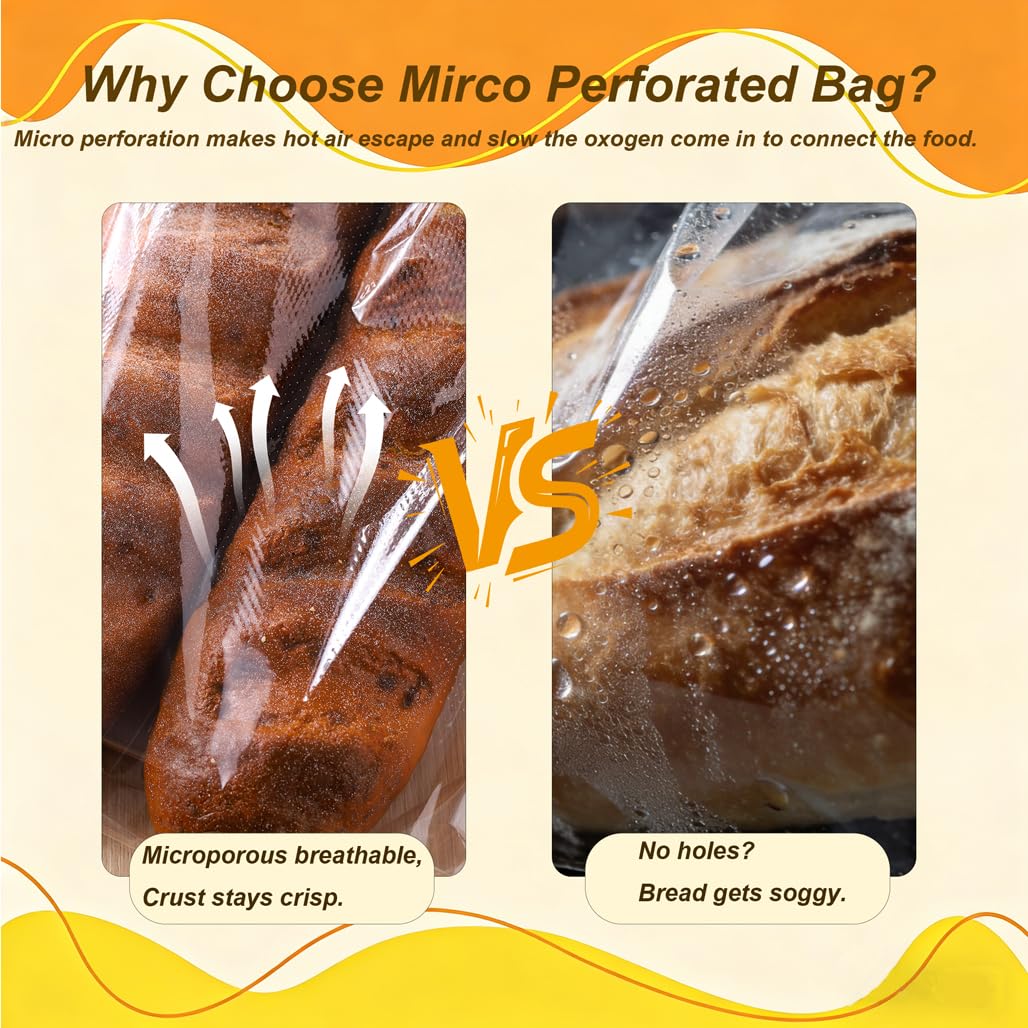 Lesi bread bag with twist ties included for quick sealing.