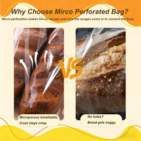 Lesi bread bag with twist ties included for quick sealing.