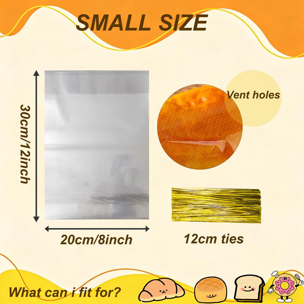 Lesi micro perforated bags close-up illustrating air flow and crust retention.