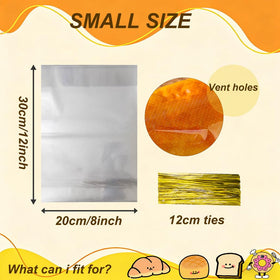 Lesi micro perforated bags close-up illustrating air flow and crust retention.