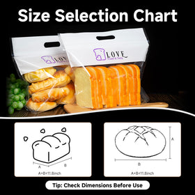 Lesibag bottom-wide 11cm bags fit large toasts up to 450g.