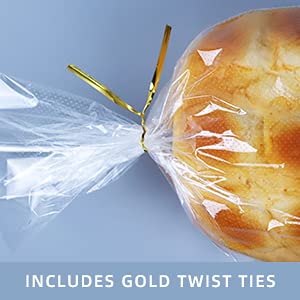 Lesibag durable 1mil BOPP bread bag resists crinkles and preserves loaf shape.