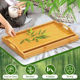 Lesnople bed tray raised edges to prevent spills during meals