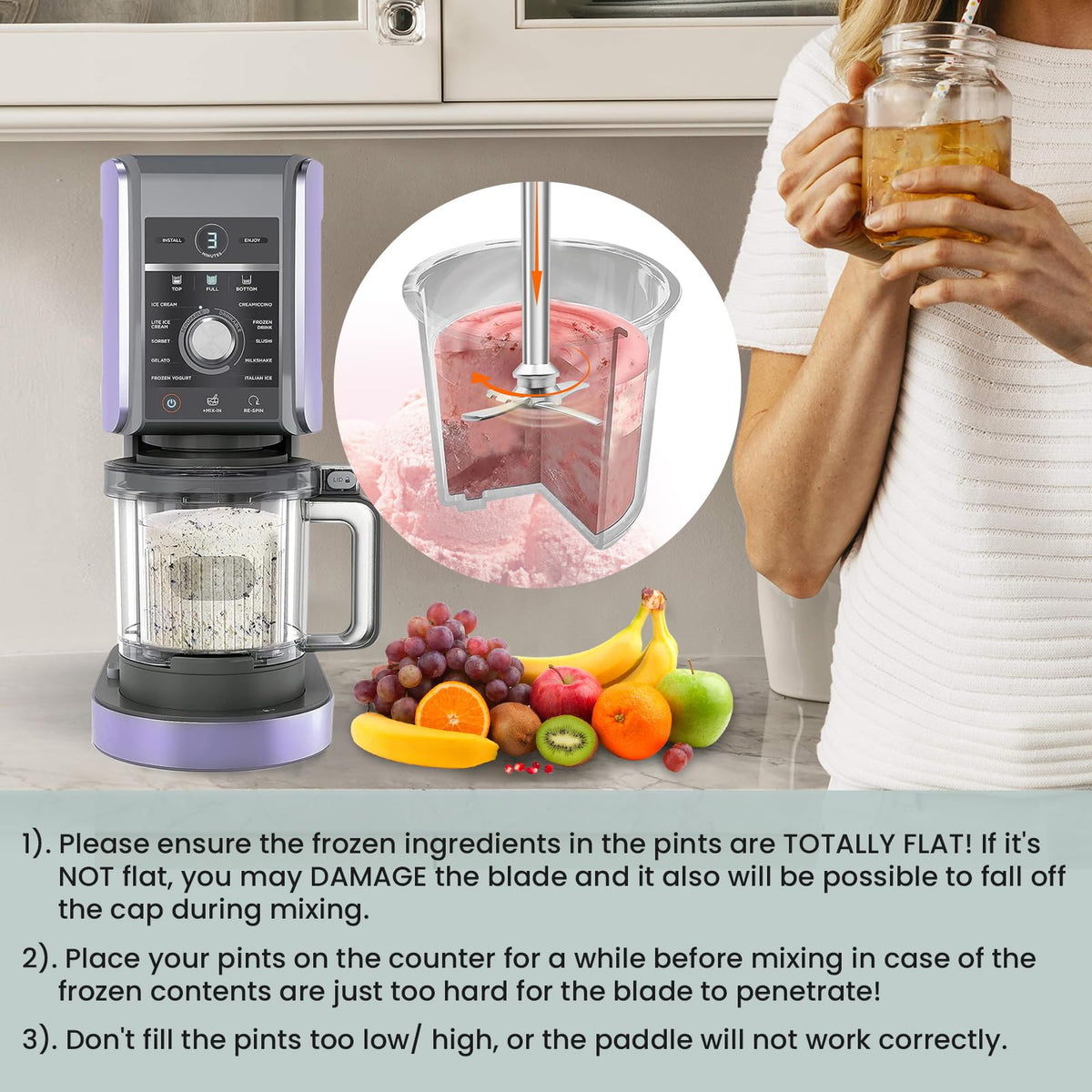 LESYAO paddle blade dishwasher-safe, easy cleaning after ice cream sessions.