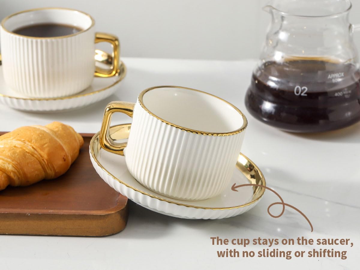 LETAOTAO tea cups and saucers collection ideal for tea parties
