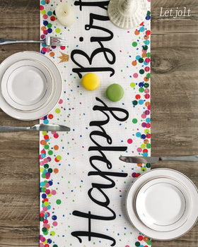 Letjolt colorful dots printed detail adds vibrant charm to any party setup.