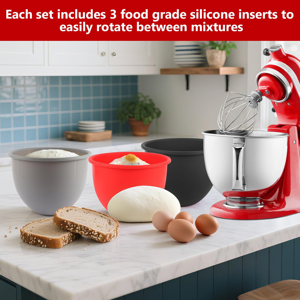 LETOMS three-liner set enables easy changes and storage.