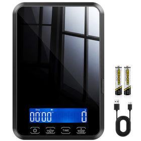 Letron food scale shows 33 lb capacity for precise ingredient measurements.