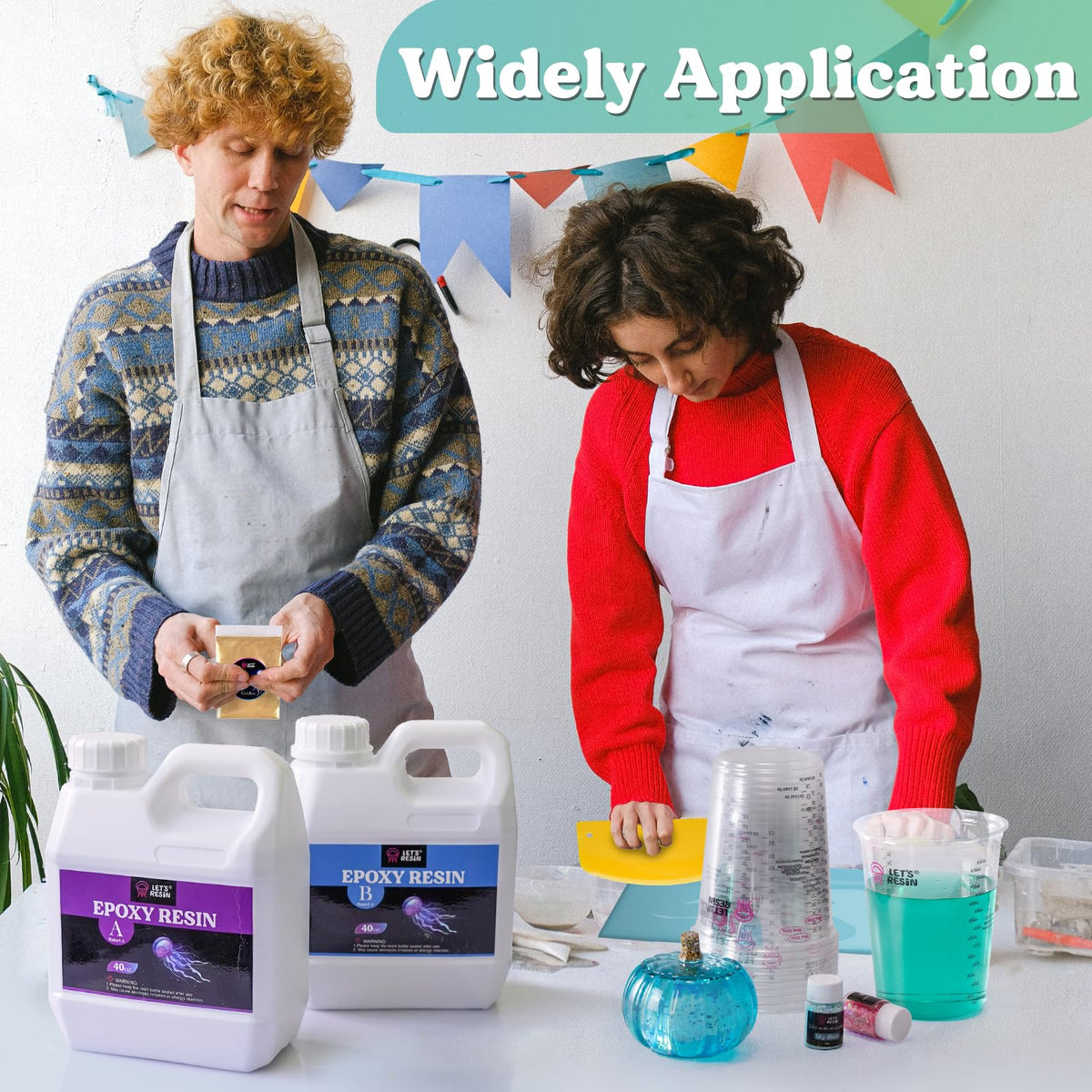 LET'S RESIN dual scales for accurate ounces and milliliters in every batch.