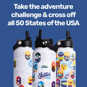 LET'S WANDER engraved 50-state designs on the bottle