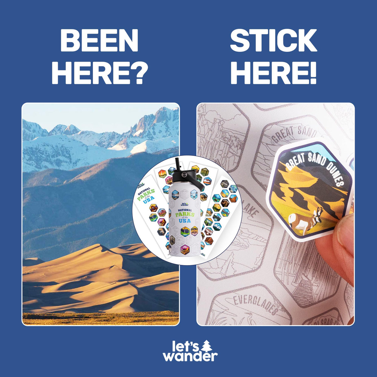 LET'S WANDER 32oz bottle leakproof and travel-ready