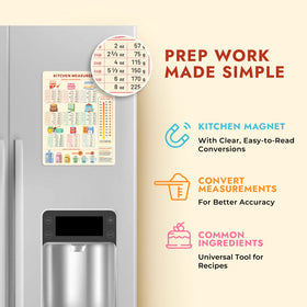 Levain & Co vintage kitchen magnet design adds charm while aiding measurements.