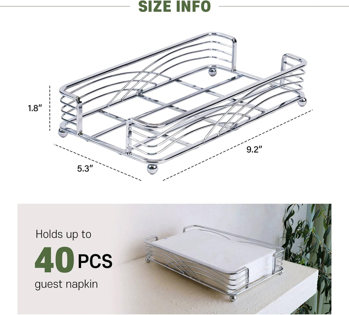 LEVIMETREE silver guest towel holder tray side view emphasizes sturdy construction