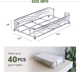 LEVIMETREE silver guest towel holder tray side view emphasizes sturdy construction