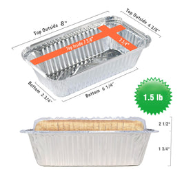 Lewarm aluminum foil pans 1.5 lb capacity, oven-safe for meals