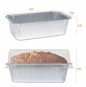 Lewarm heavy-duty aluminum loaf pan in 8.5 by 4.5 inch size for bakery use.