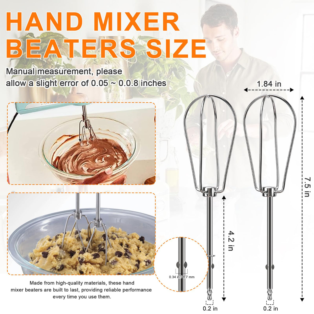 LEWEREST 6-piece mixer attachments set, replaces multiple accessories in one durable kit