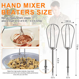LEWEREST 6-piece mixer attachments set, replaces multiple accessories in one durable kit