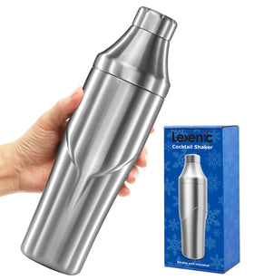 Lexenic 24oz shaker with double-wall insulation keeps drinks cold longer.
