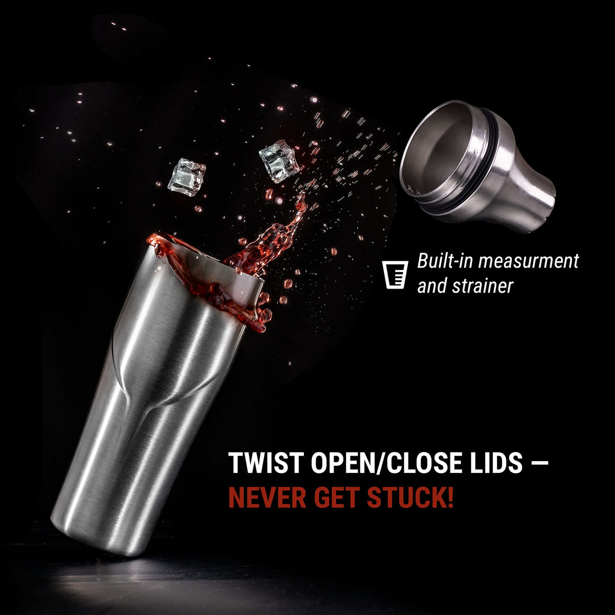 Premium Lexenic shaker stainless steel edges offer a safe, durable feel.