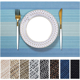 LEXMORE Ocean Geode placemats set of 4 on table, wipe-clean convenience