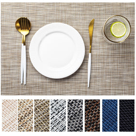 LEXMORE caramel woven placemats for stylish indoor dining