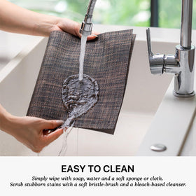 LEXMORE placemats indoor-outdoor use with wipeable surface for versatile meals.