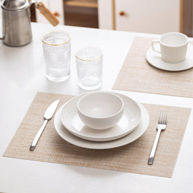 LEXMORE placemats for indoor and outdoor use with a quiet surface.