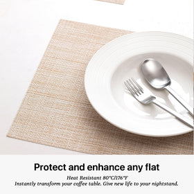 LEXMORE placemats reflect Michelin-approved craftsmanship and restaurant-grade quality.