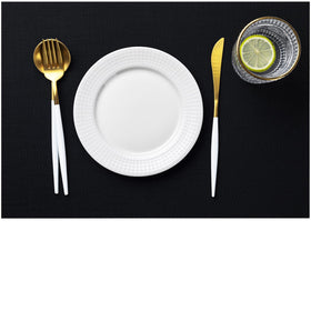 LEXMORE placemats set4 with dense weave for durable dining protection