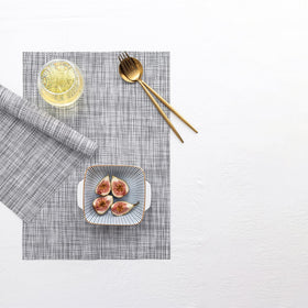 LEXMORE placemats vinyl weave grey; simple cleaning with soap and water.