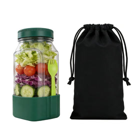 LEYAO salad dressing container with side opening keeps dressings separate for fresh lunches
