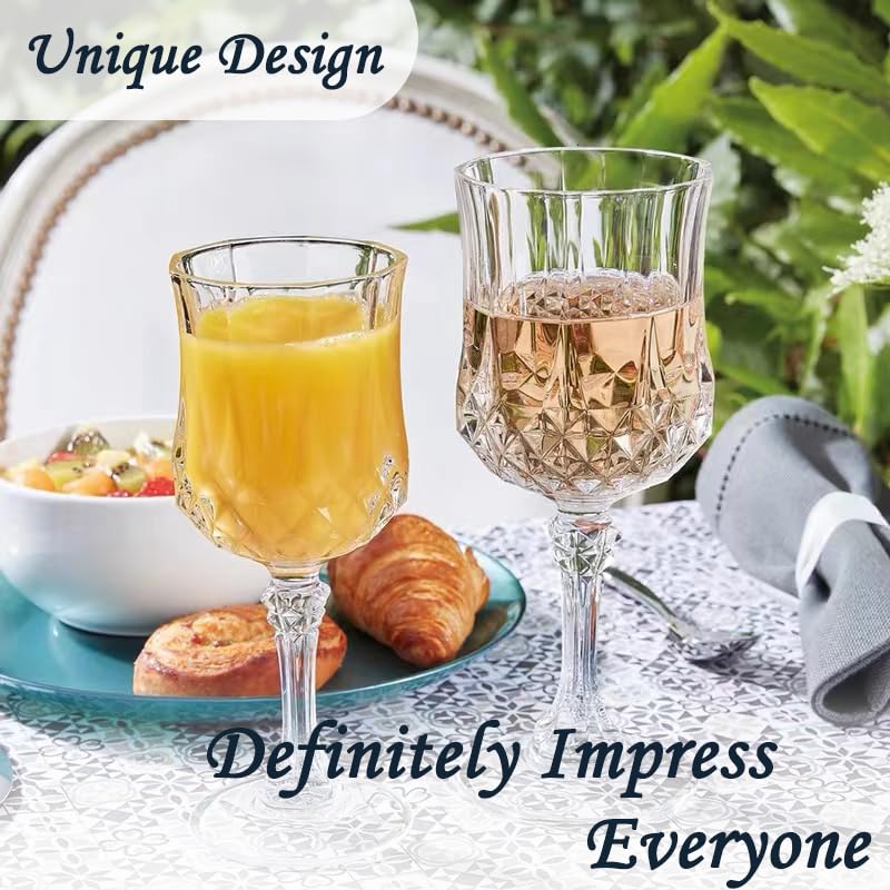 LEYIQU 7-ounce capacity suitable for wine, cocktails, juice, or water