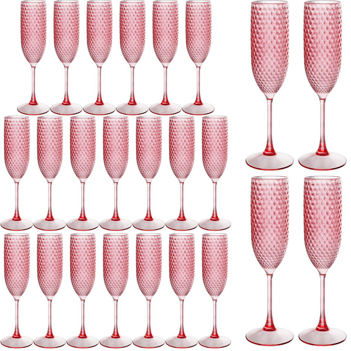 LEYIQU plastic champagne glass with diamond pattern adding elegant sparkle