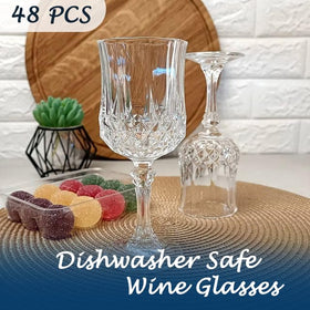 LEYIQU plastic wine glasses provide safe, odorless use with glossy clarity