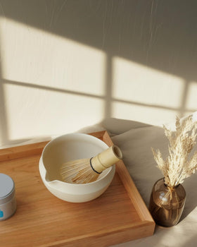 LezayXtra matcha-set bamboo scoop measures powder precisely for consistent whisking