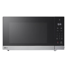 LG NeoChef countertop microwave front view with stainless steel finish and easy-clean interior.
