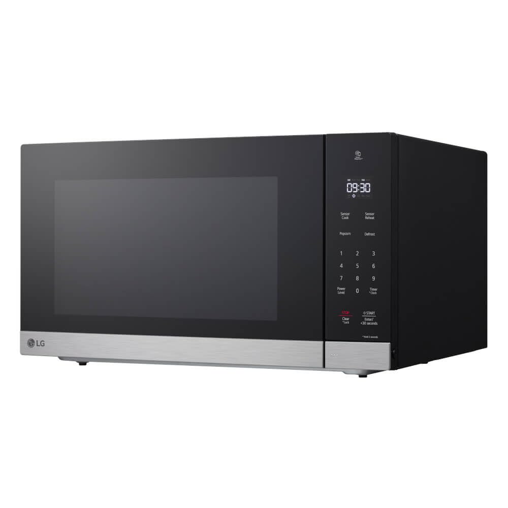 LG NeoChef interior with a spacious 2.0 cu ft capacity and 16-inch turntable for even heating.