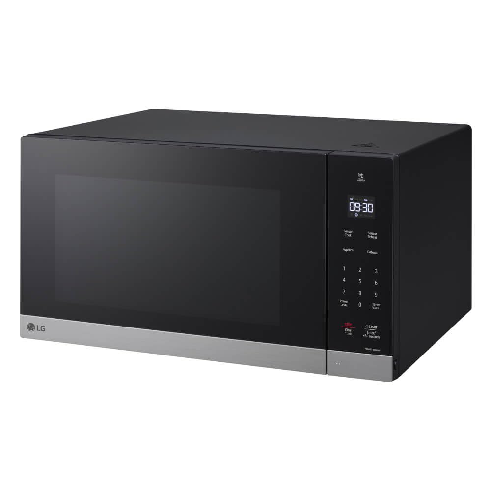 LG NeoChef EasyClean interior resists stains for quick wipe-downs.