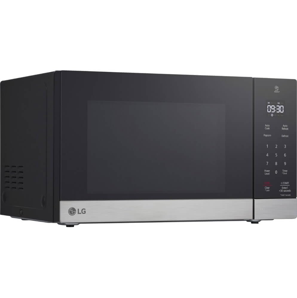 LG NeoChef microwave control panel with smooth touch controls for easy operation.