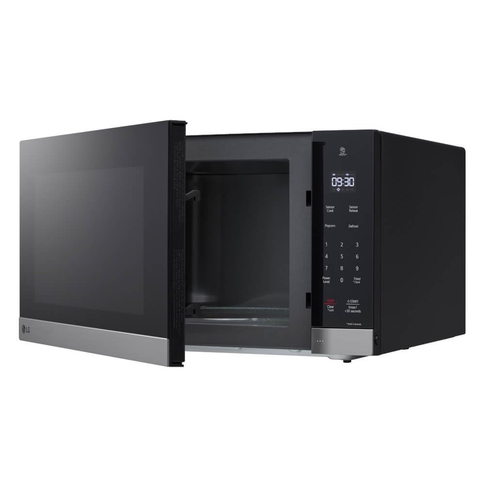 LG NeoChef interior spacious 2.0 cu ft capacity handles large dishes.