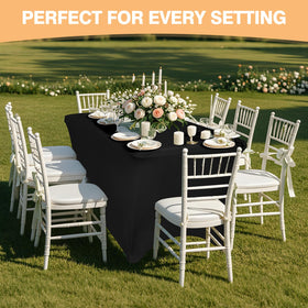 LGJIAOJIAO 2-pack 4ft wedding table setup with polished look