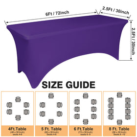 LGJIAOJIAO wrinkle-resistant finish on a 6ft purple tablecloth